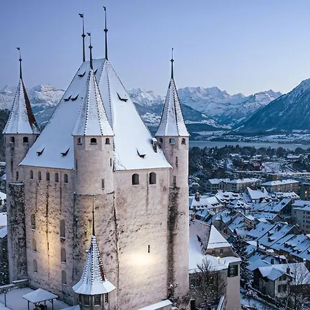 In The Countryside Kitchen Parking Lot Apartament Spiez