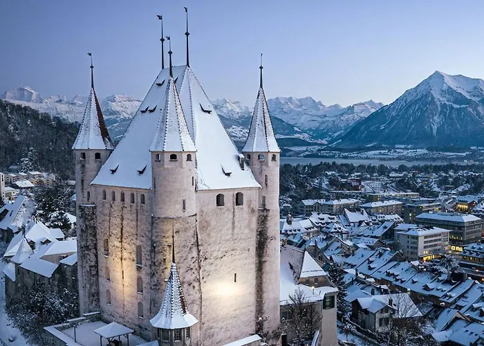 In The Countryside Kitchen Parking Lot Lejlighed Spiez