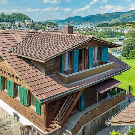 In The Countryside Kitchen Parking Lot Apartment Spiez